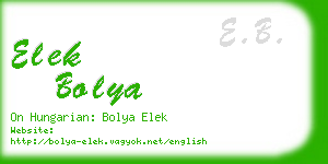 elek bolya business card